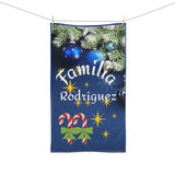 Christmas Hand Towel with Family Last Name - Personalize how you want