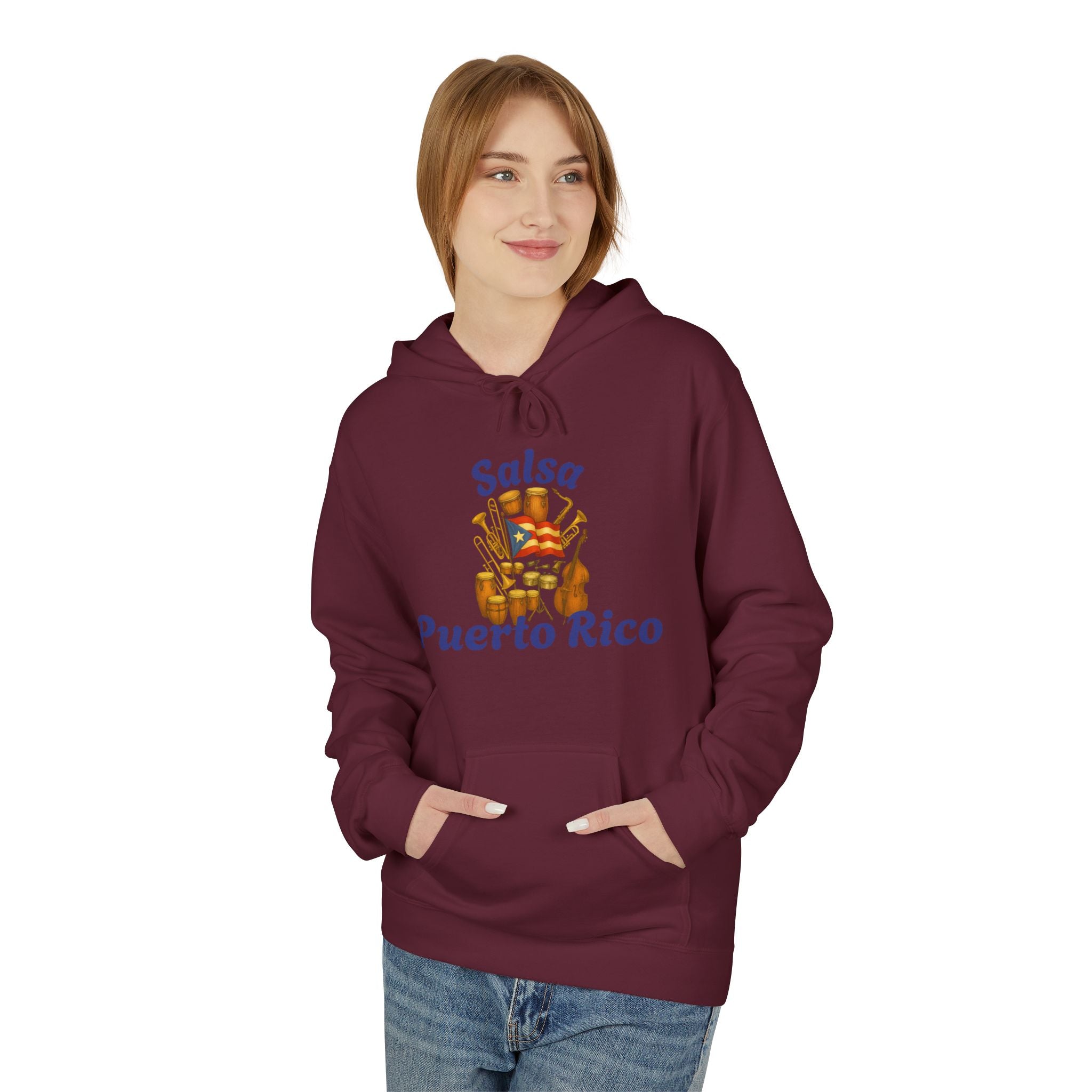 Salsa - Puerto Rico - Unisex Midweight Softstyle Fleece Hoodie