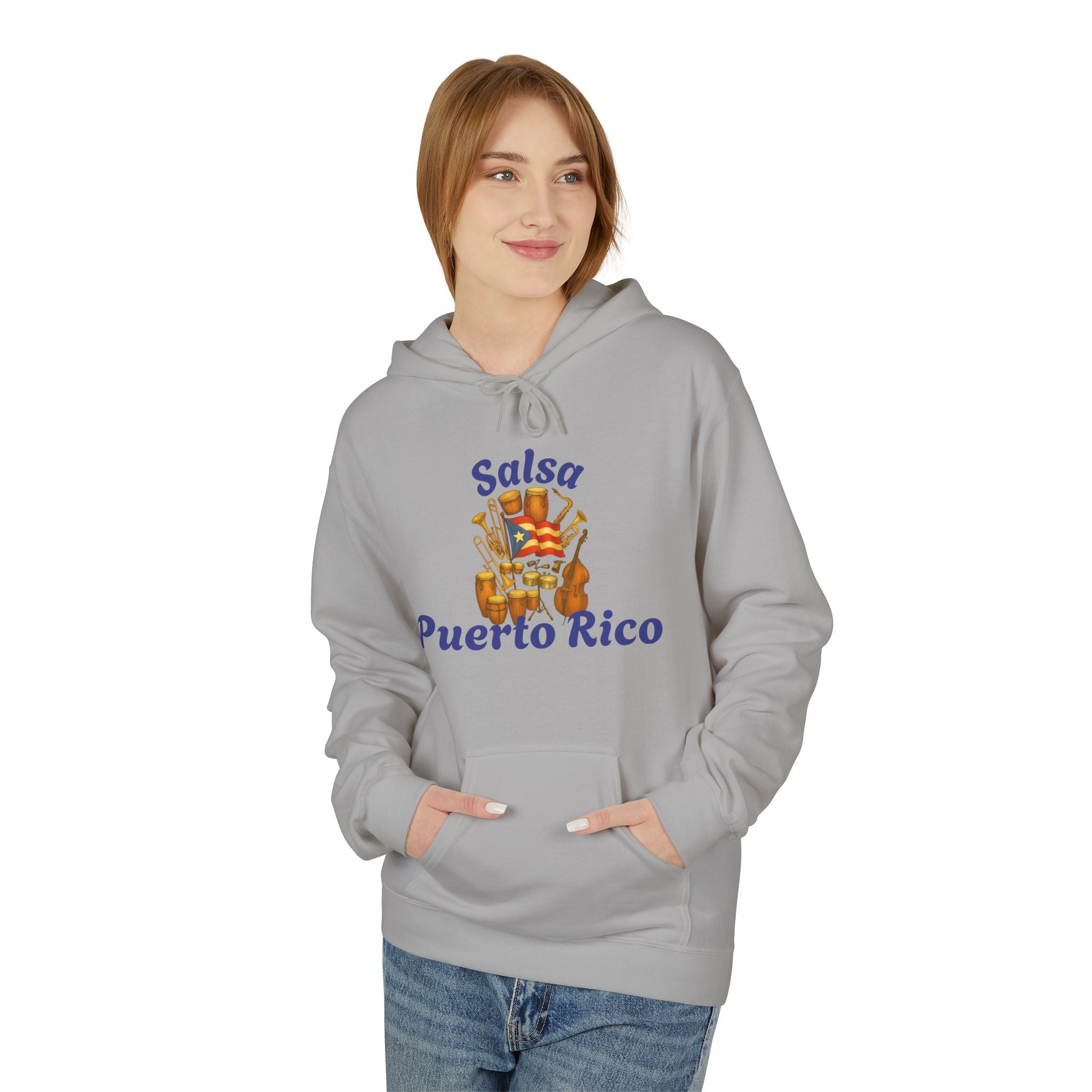 Salsa - Puerto Rico - Unisex Midweight Softstyle Fleece Hoodie