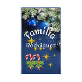 Christmas Hand Towel with Family Last Name - Personalize how you want