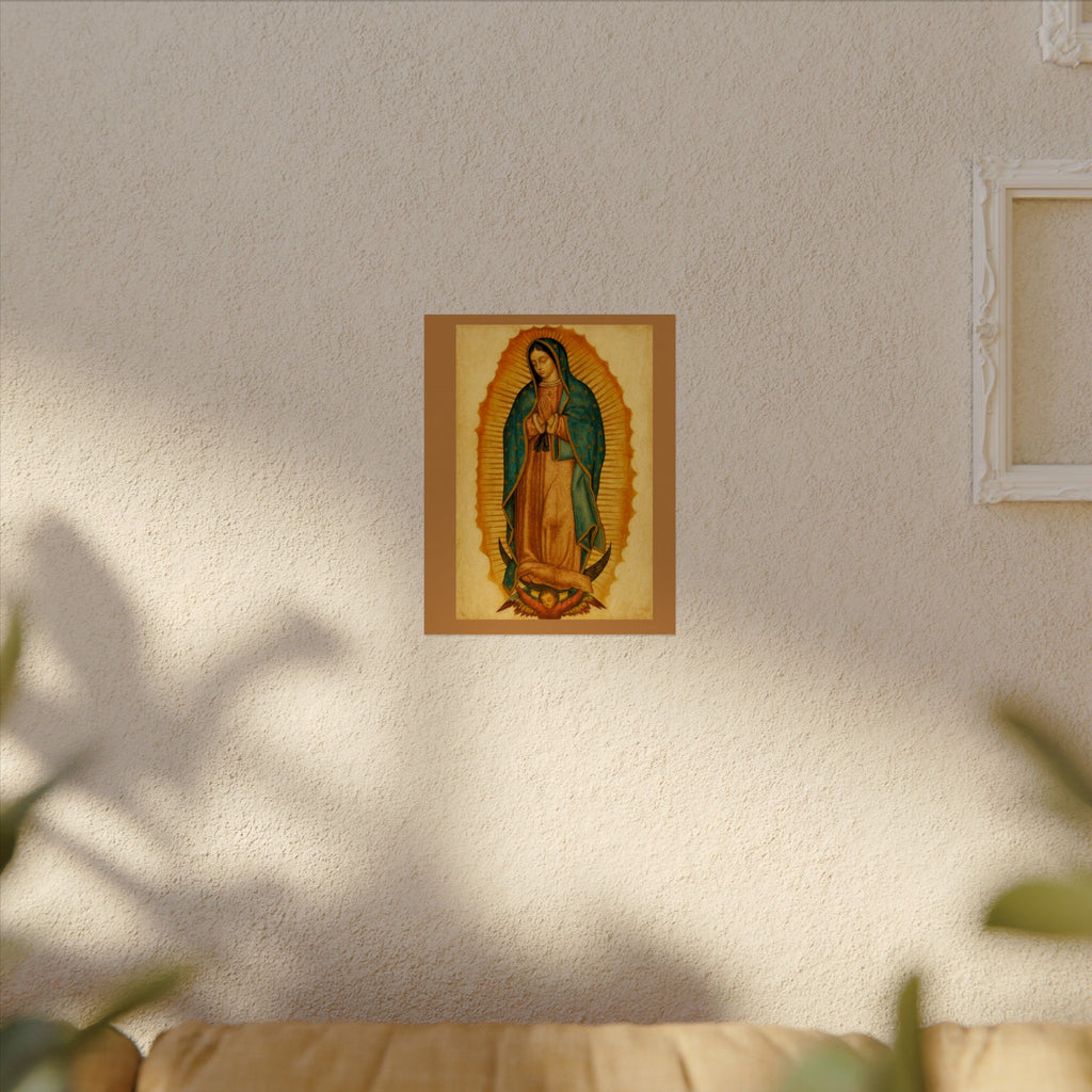 La Virgen de Guadalupe - Textured Watercolor Matte Poster