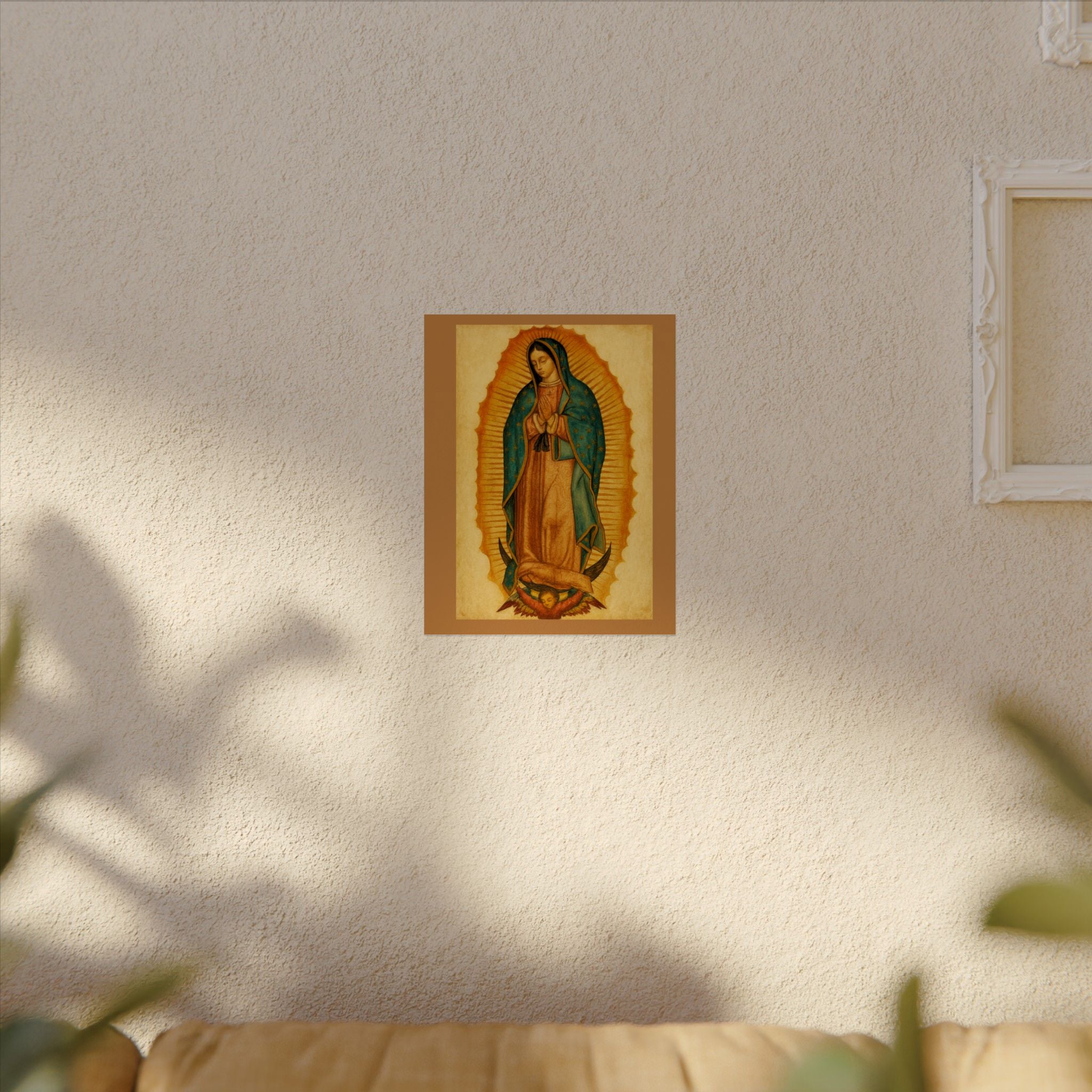 La Virgen de Guadalupe - Textured Watercolor Matte Poster