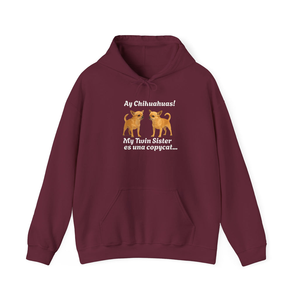 Unisex Heavy Blend™ Hooded Sweatshirt - My Twin Sister is a copycat