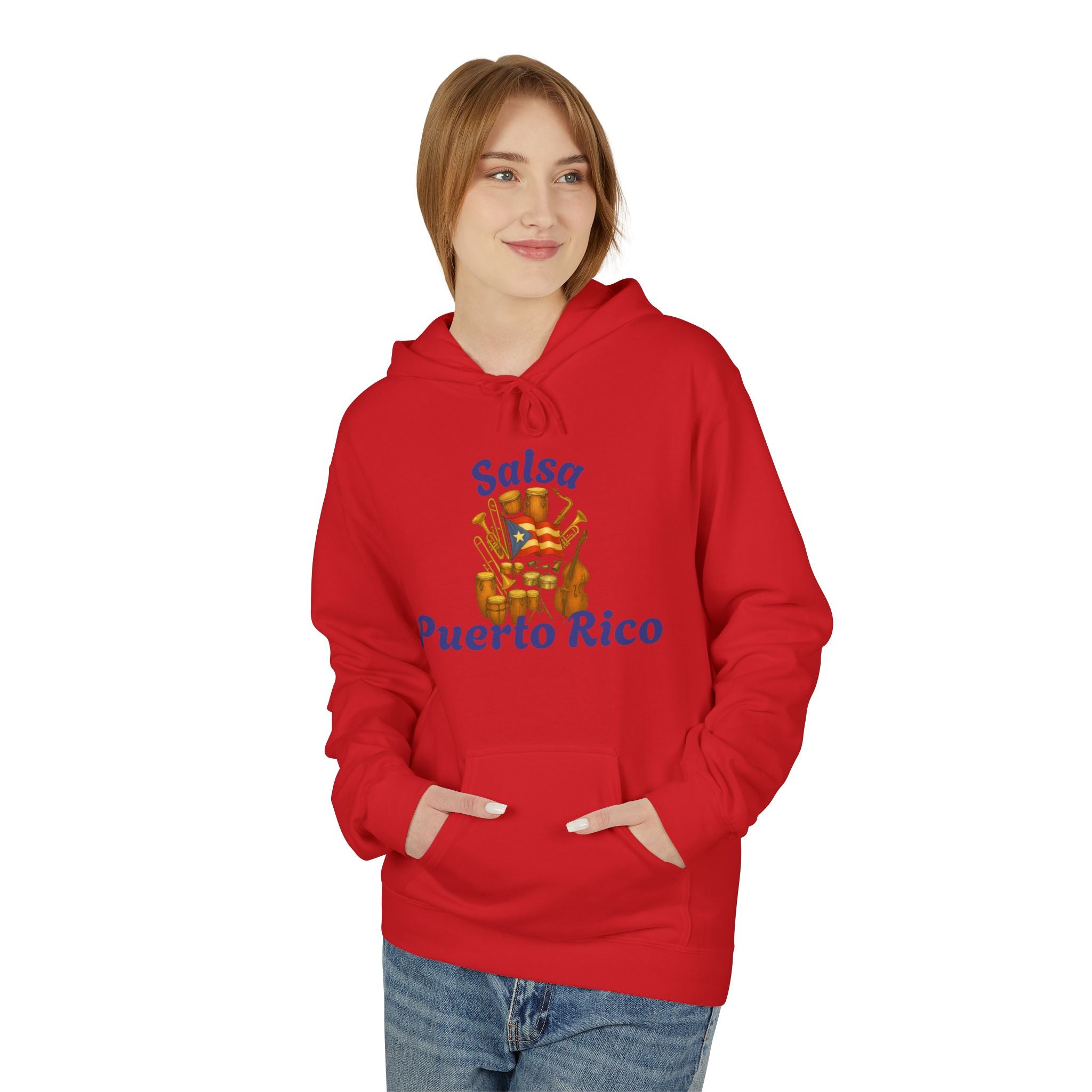 Salsa - Puerto Rico - Unisex Midweight Softstyle Fleece Hoodie