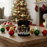 Taza negra brillante