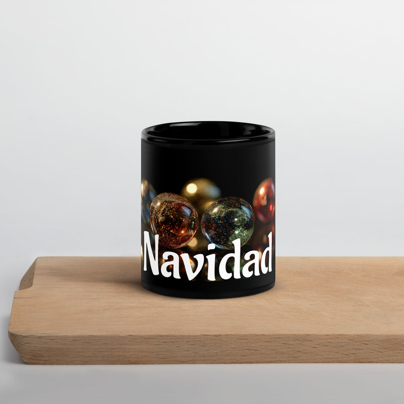 Taza negra brillante