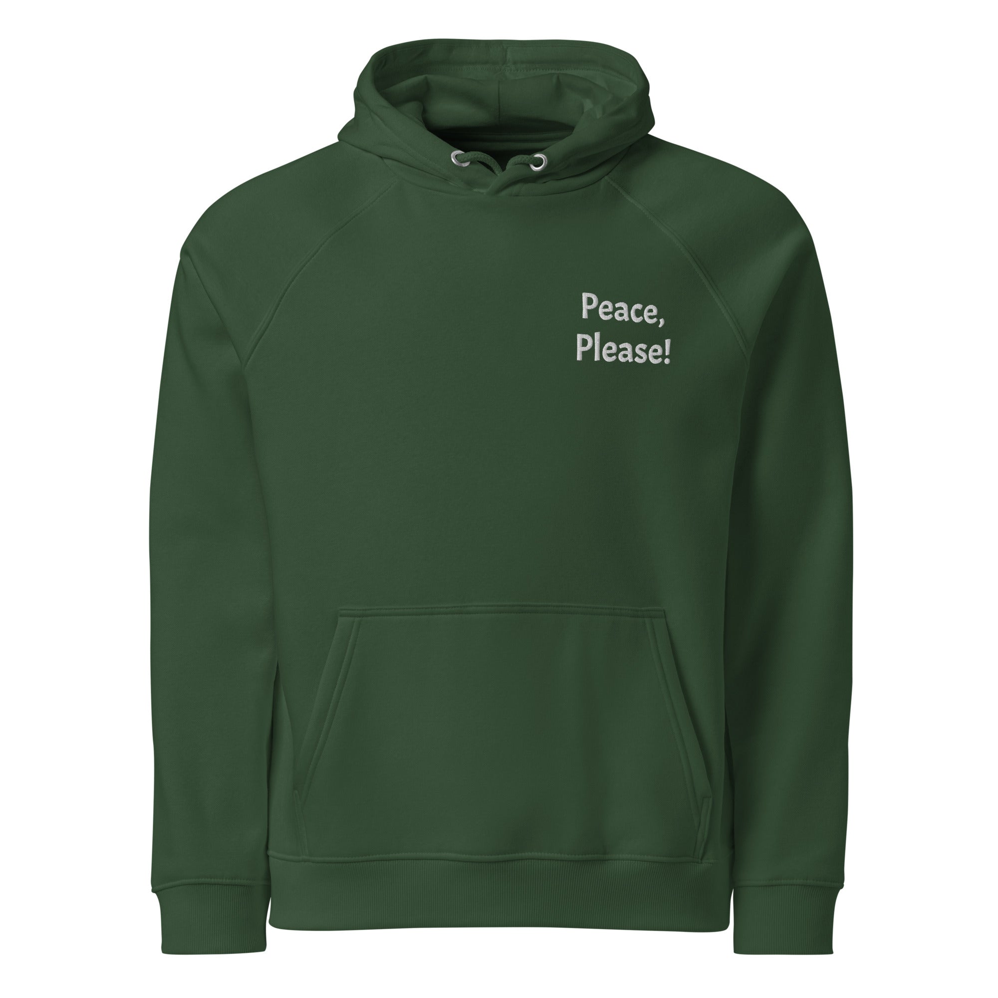 Unisex eco raglan hoodie - Peace, Please!