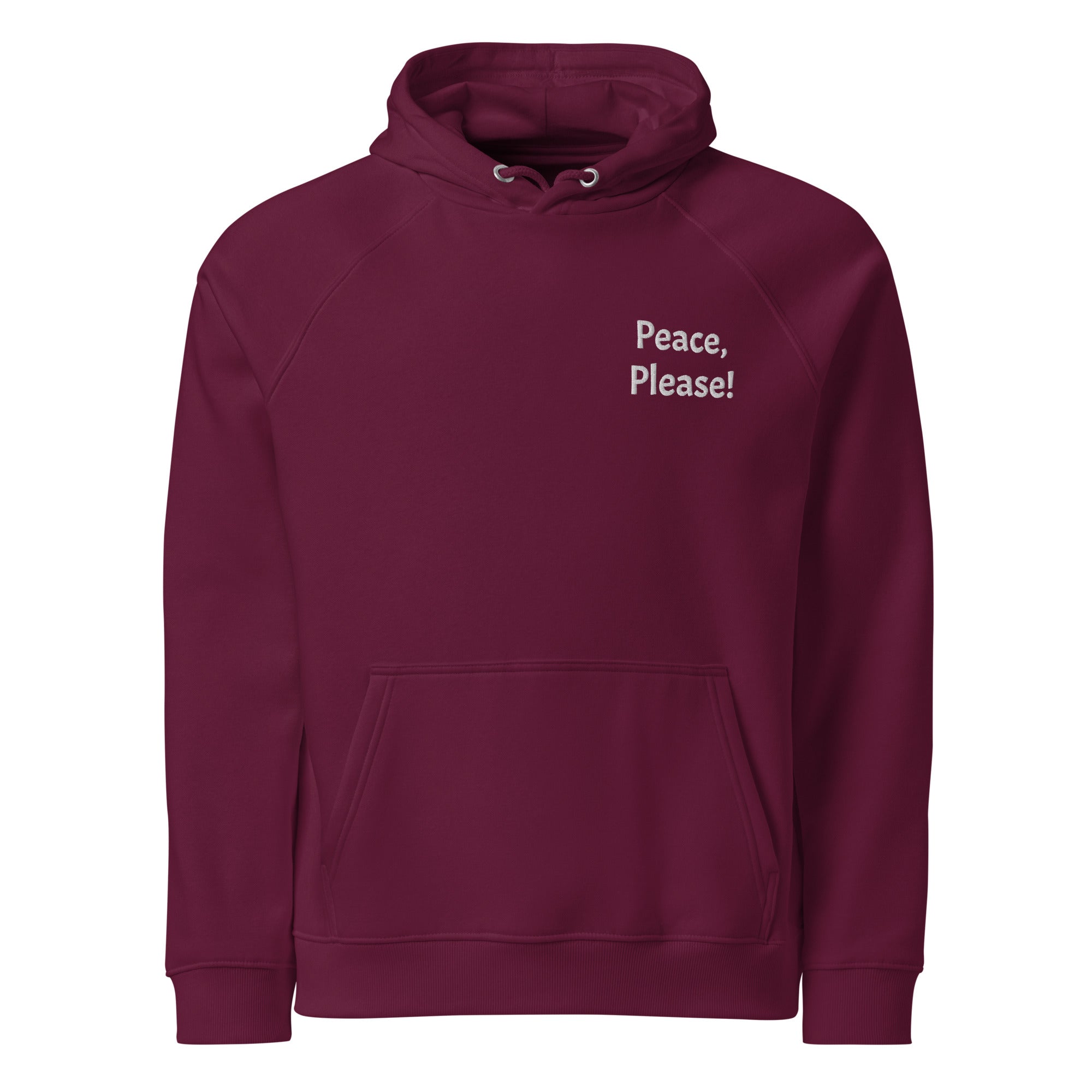 Unisex eco raglan hoodie - Peace, Please!
