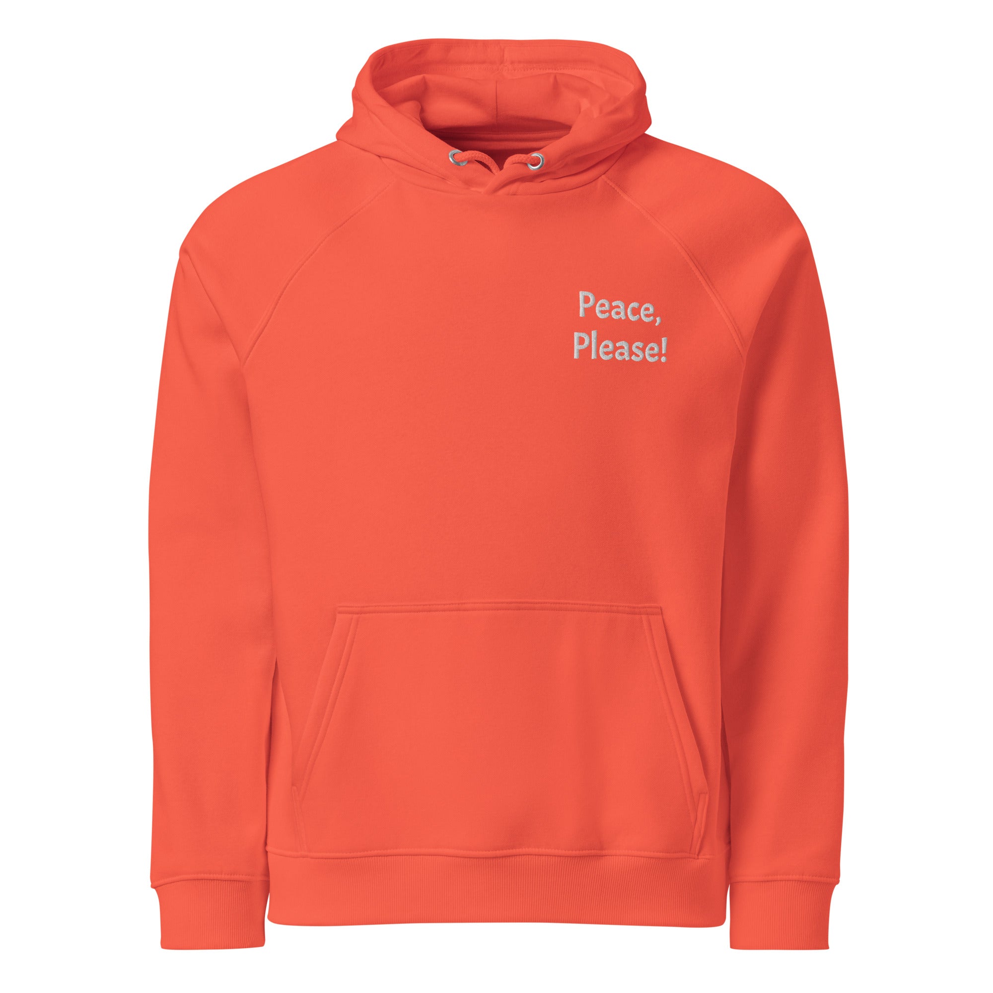 Unisex eco raglan hoodie - Peace, Please!