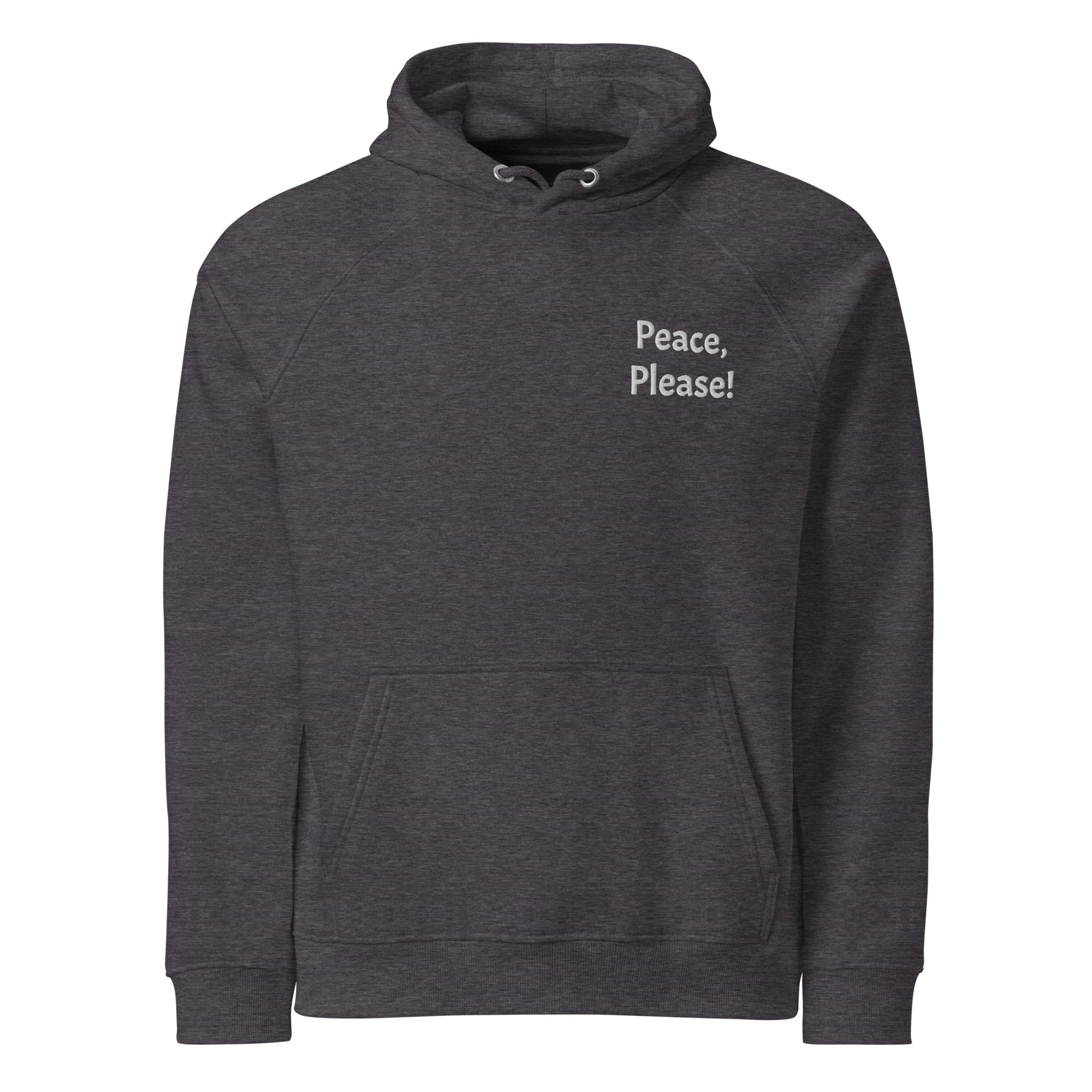 Unisex eco raglan hoodie - Peace, Please!