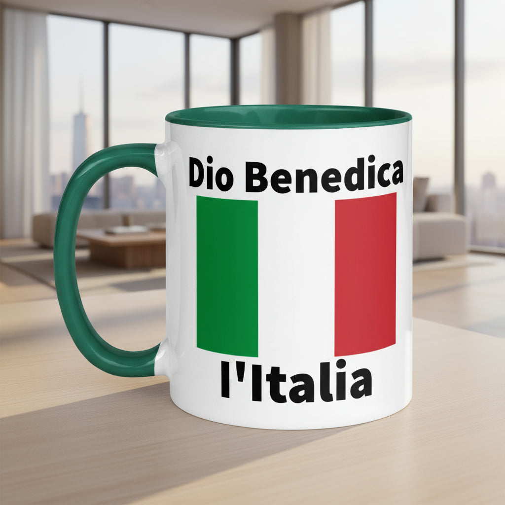 Tazza con interno verde