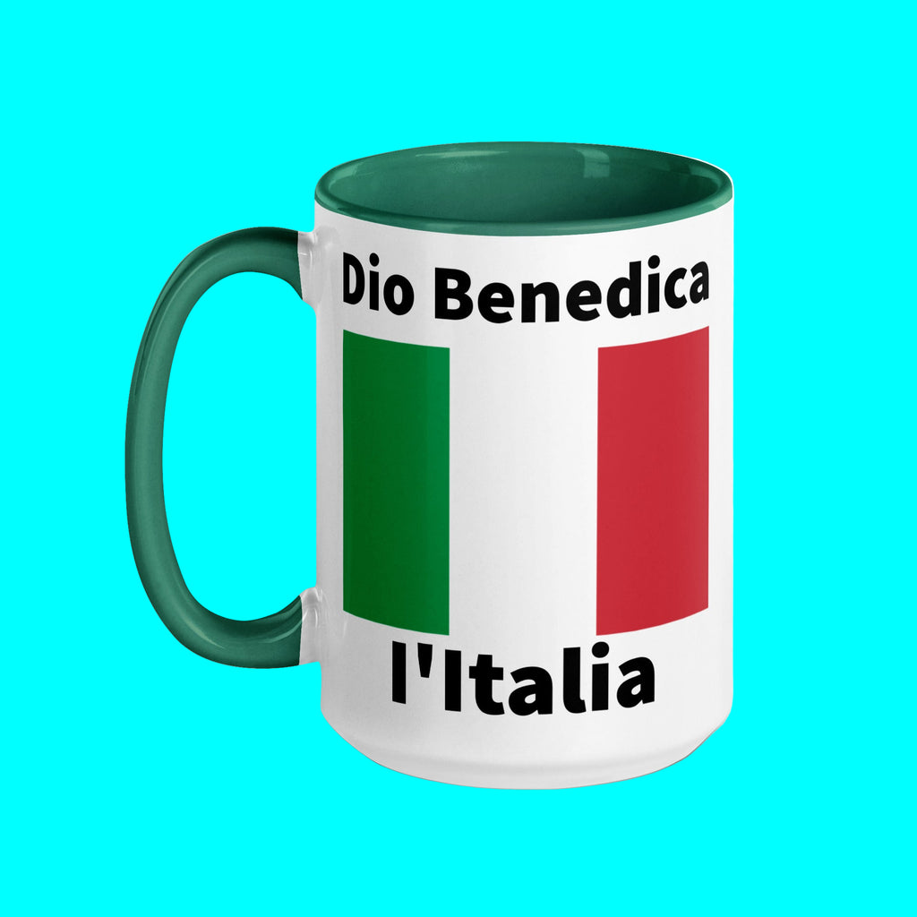 Tazza con interno verde